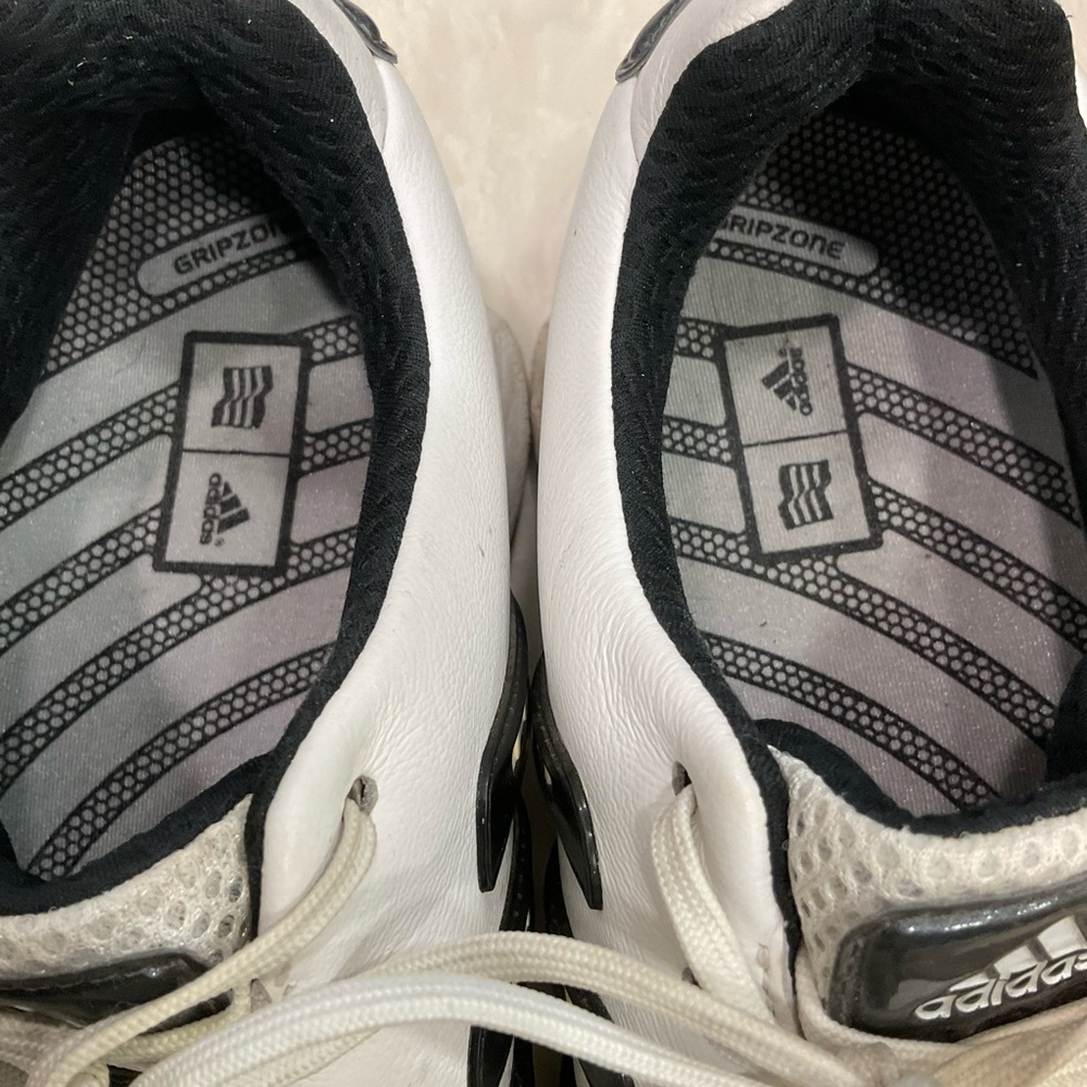 Adidas Grip Zone Golf Shoes, Men’s Size 12, Leather, Black & White - Picture 4 of 13